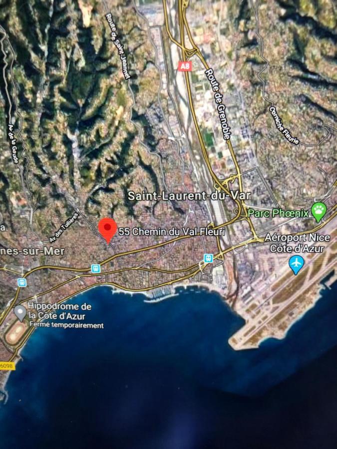 Villa C3 chambre d’hôte piscine proche mer Cagnes-sur-Mer Esterno foto